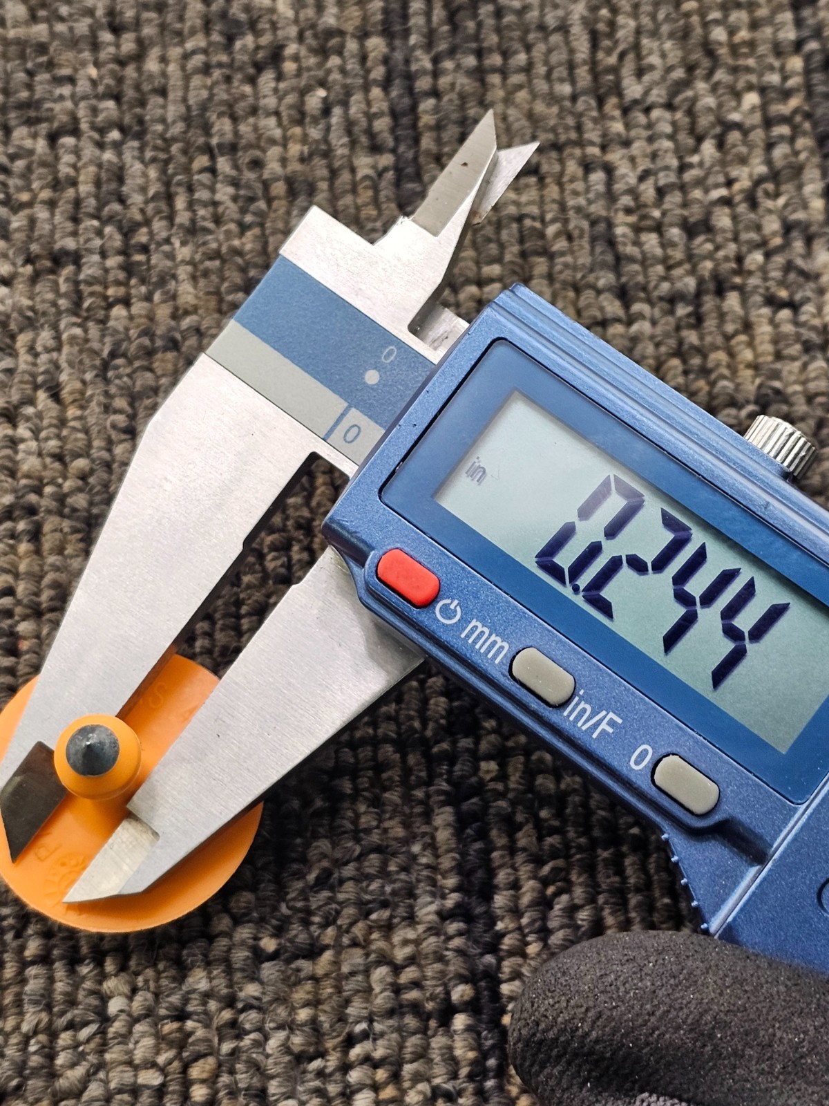 (QTY 75) ALLFLEX 301967: TAG - GLOBAL BUTTON ORANGE