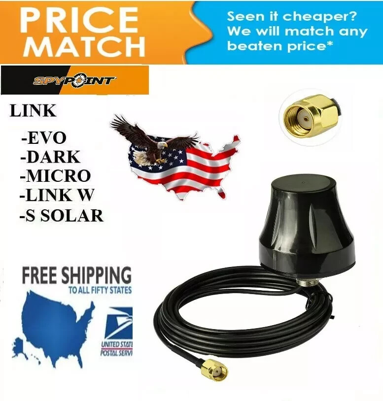 Spypoint Long Range Antenna 4G Cellular Link EVO Micro Trail Camera
