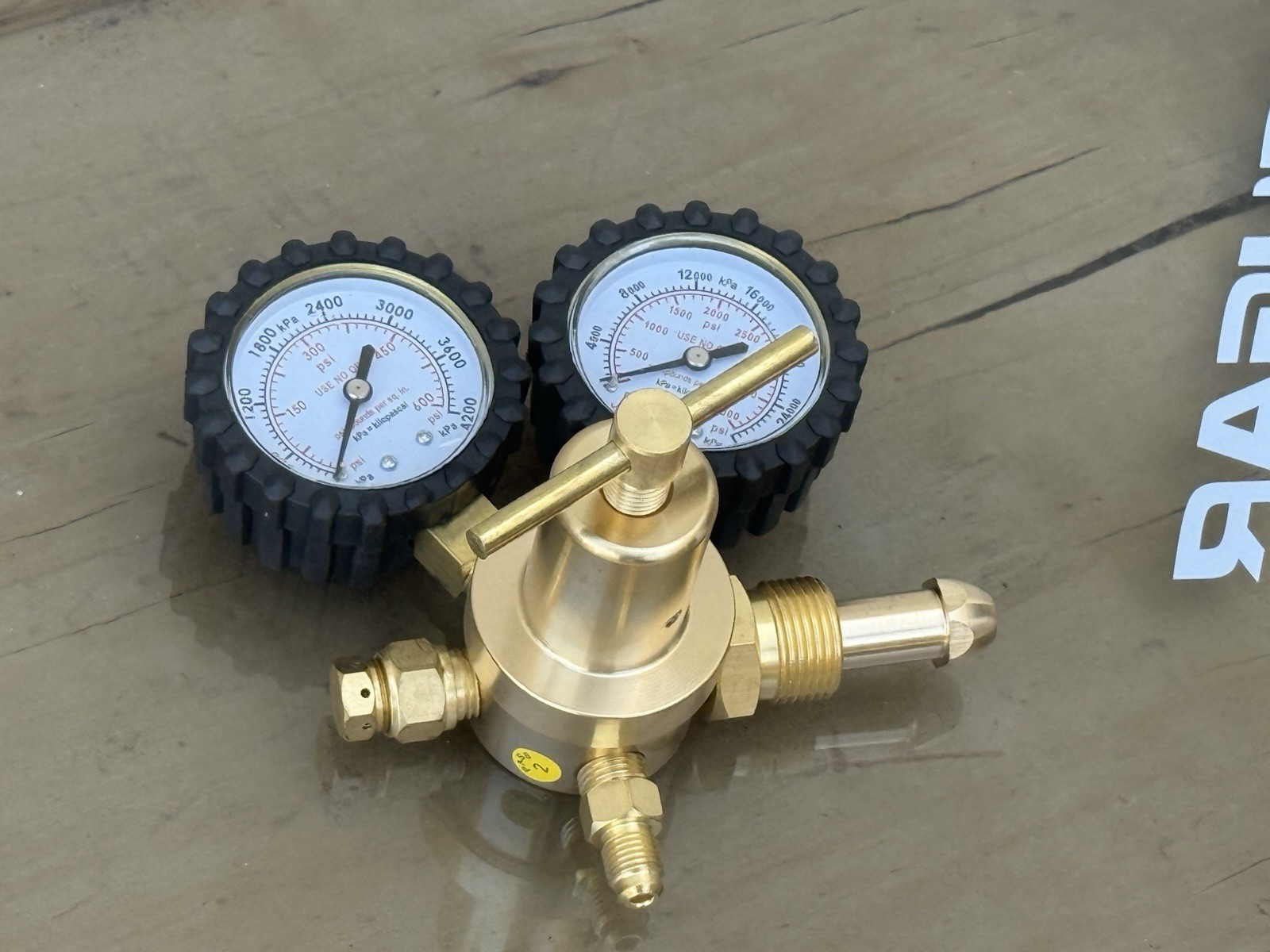 Nitrogen Dual Gas Regulator 0-600 PSI HVAC Purging Pressure Charge CGA580 & HOSE