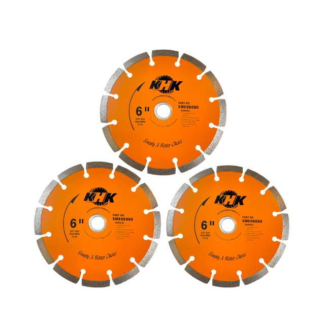 3 Pack 6" Segmented Diamond Saw Blade Cutting Concrete Bricks Blocks Pavers