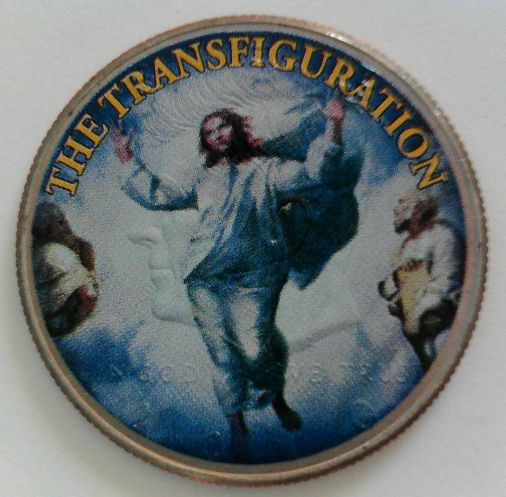Raphael's "The Transfiguration" Renaissance Art - Colorized Kennedy Half Dollar