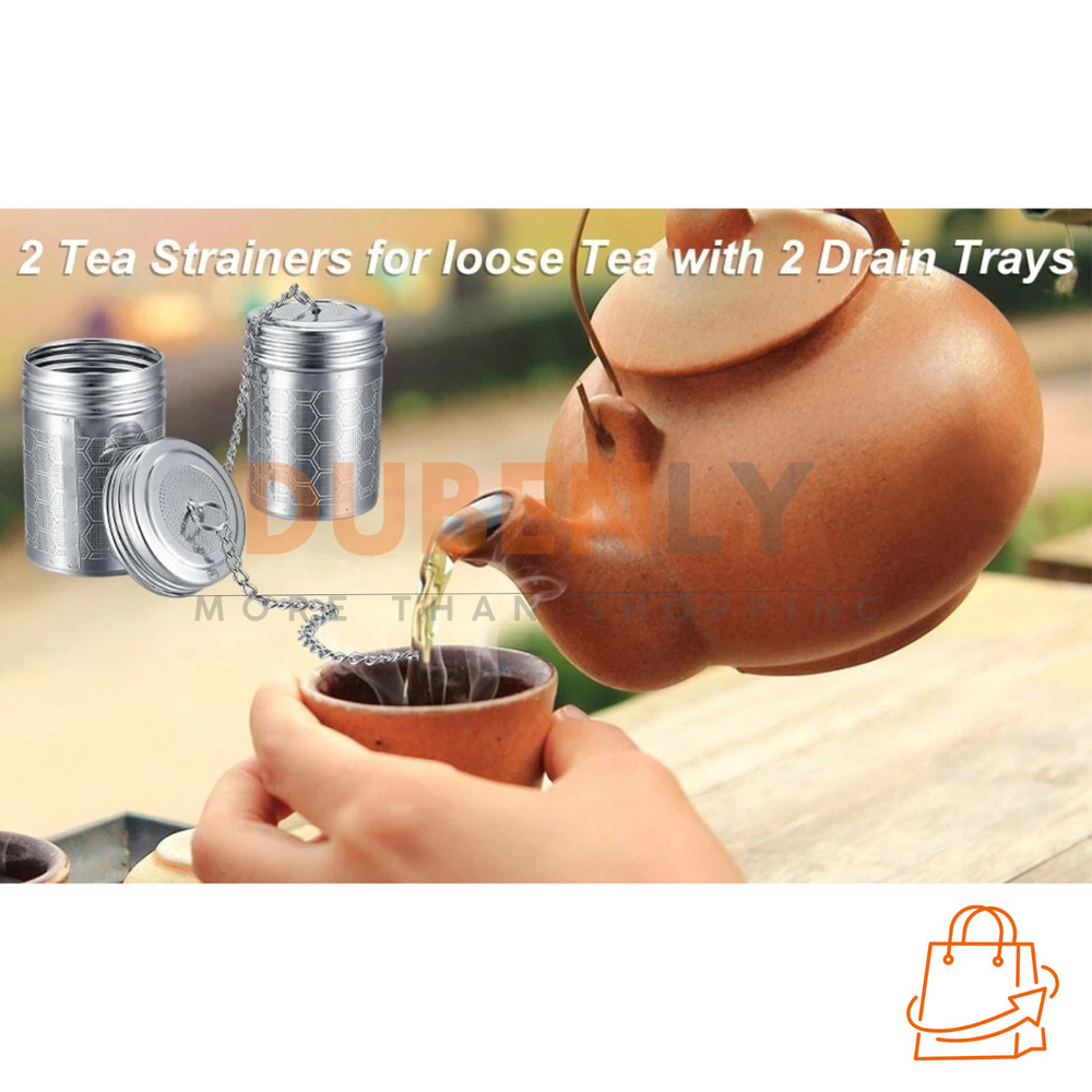 2 Pack Tea Infuser for Loose Tea, Extra Fine Mesh Tea Strainers Teapot Cups