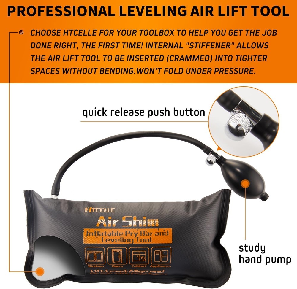 Inflatable Air Wedge Bag Set 3 Piece Leveling Alignment Tool