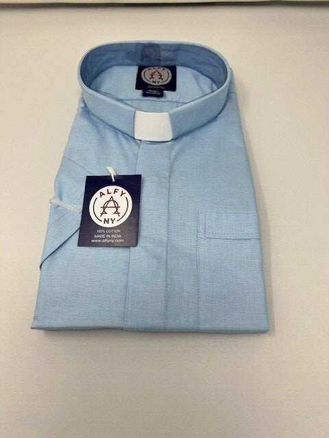 Men's SHORT SLEEVE Premium CLERGY Shirts ,CATHOLIC, PRIEST shirts 100% COTTON