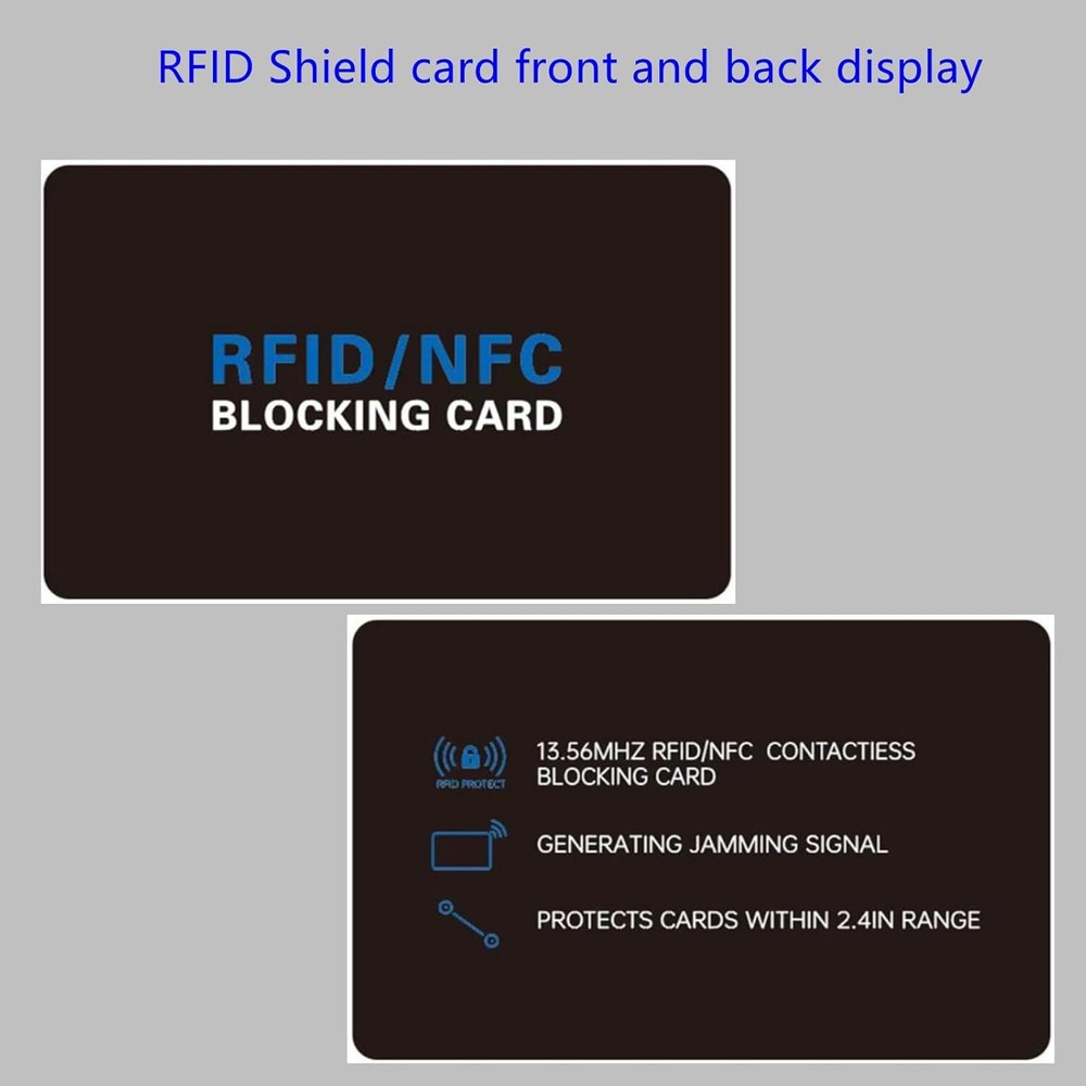 5Pack RFID Blocking Card,Contactless NFC Debit Credit Card Passport Protector bl