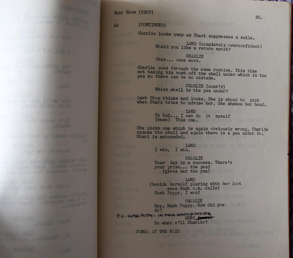 1959 Shariland " Fair Show " Original Screenplay Script