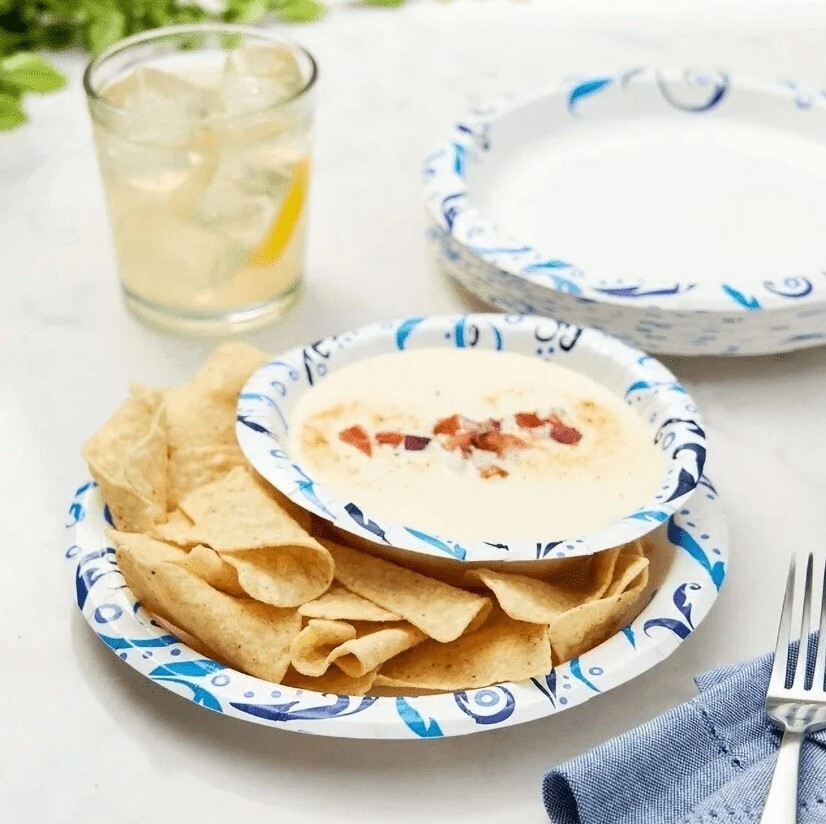 Great Value 8.5" Everyday Disposable Paper Plates, 100 Count