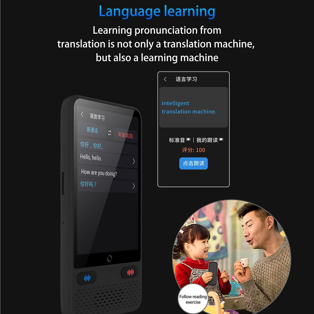 Portable Language Translator Device w/ 138 Languages Voice Translating