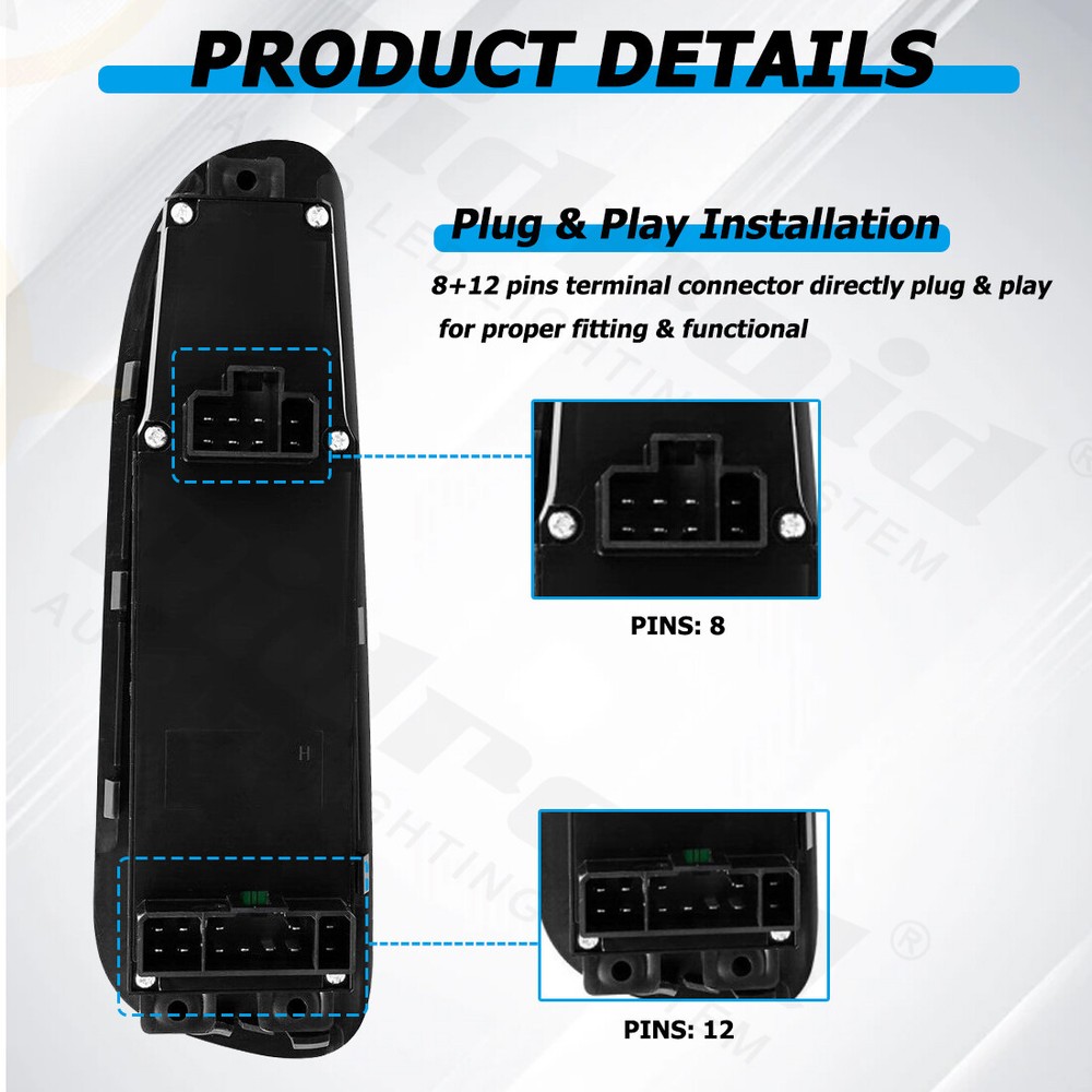 Master Power Window Door Switch Panel Control w/ Bezel for 2002-2010 Dodge Ram
