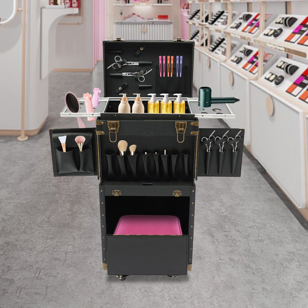 Professional Rolling Makeup Train Case Makeup Storage Organizer Cosmetic Trolley