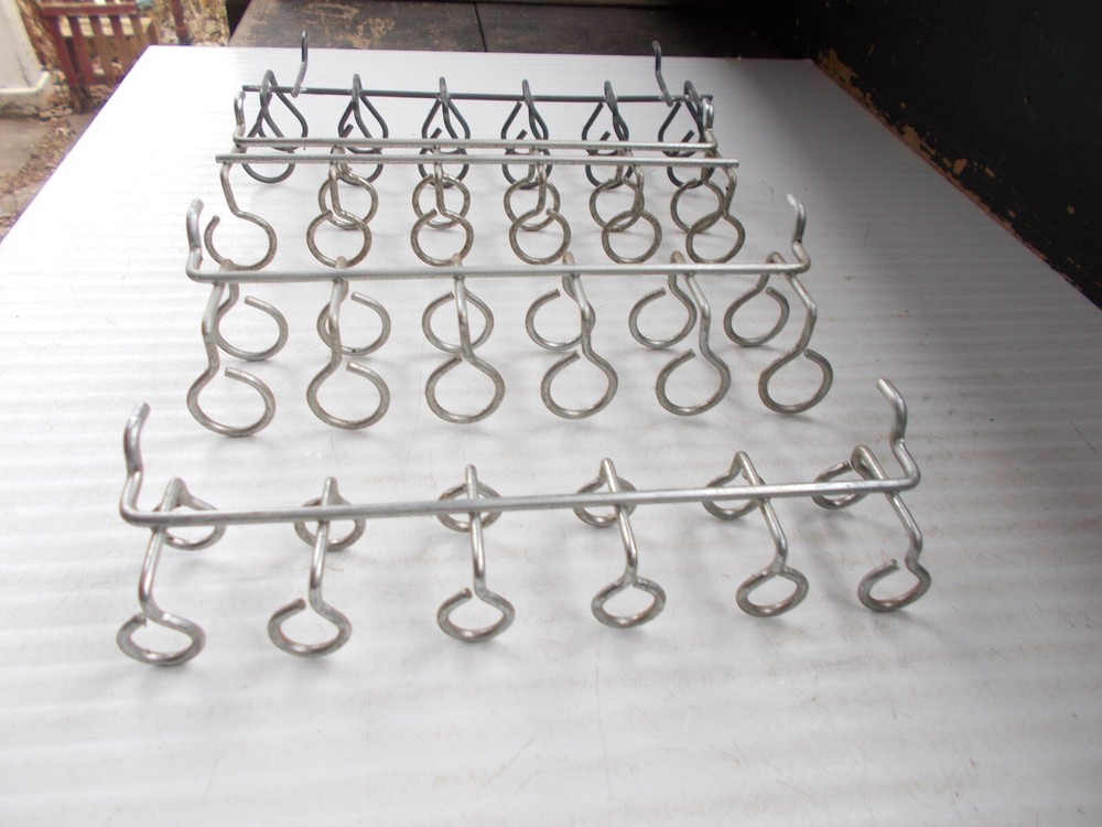 Vtg Set of 4 Pegboard Multi Tool Utility Hook Accessory Holders