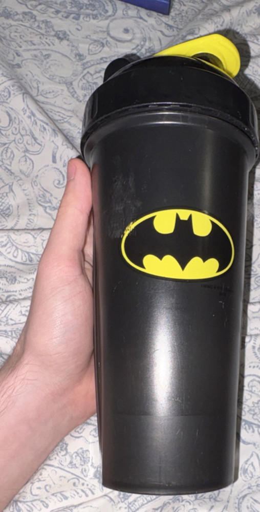 Plastic Shake Bottle 600ml Screw-on Lid Side Measurements