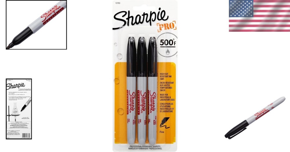 Durable Fine Point Permanent Markers - 3 Count, Designed for Extreme Conditions