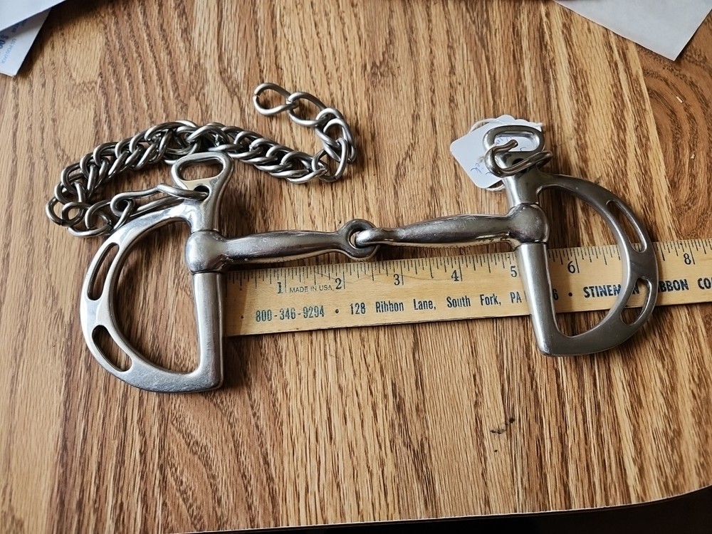 5 Inch Broken Snaffle Kimberwick Bit Chain And Hook Included