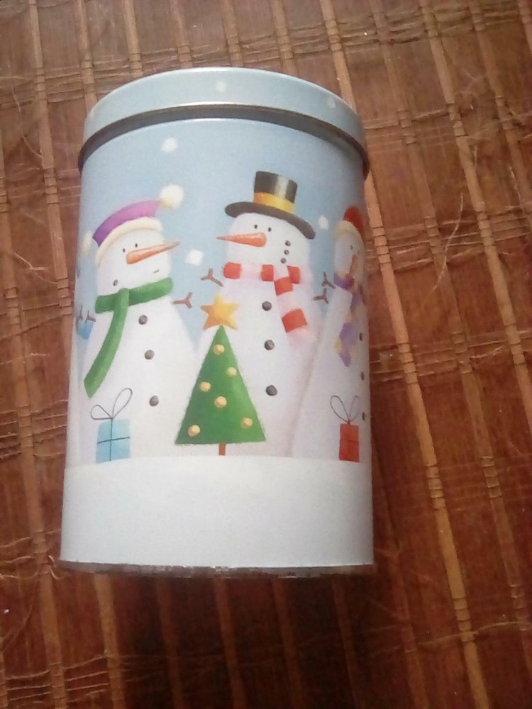 Snowman Christmas Tin