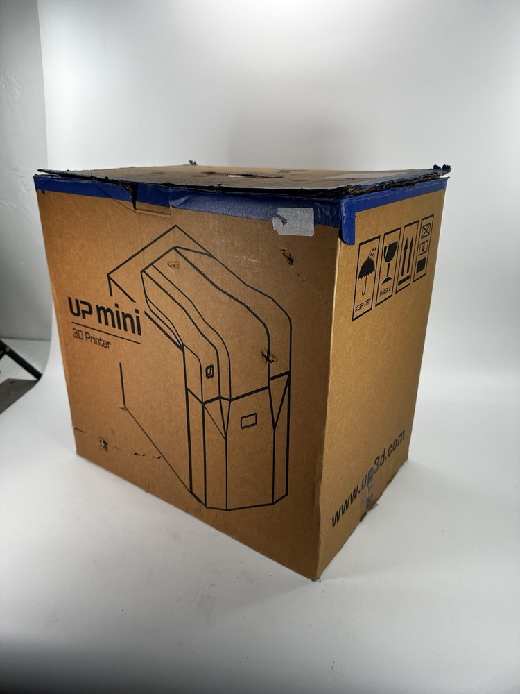 Tiertime UP Mini 3D Printer Used Powers On Untested NO EXTRUDER Box Cables 3