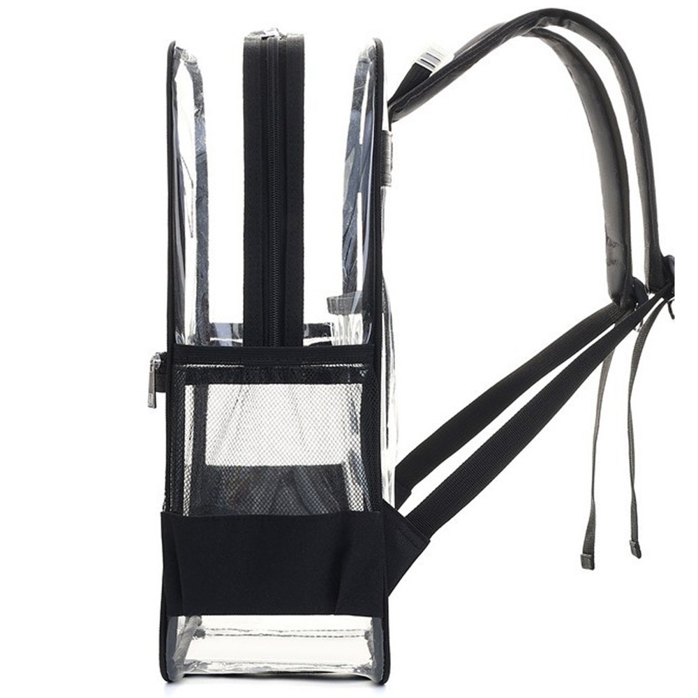 Clear Backpack with Padded Straps & Side Pockets – Heavy-Duty, Durable Bag