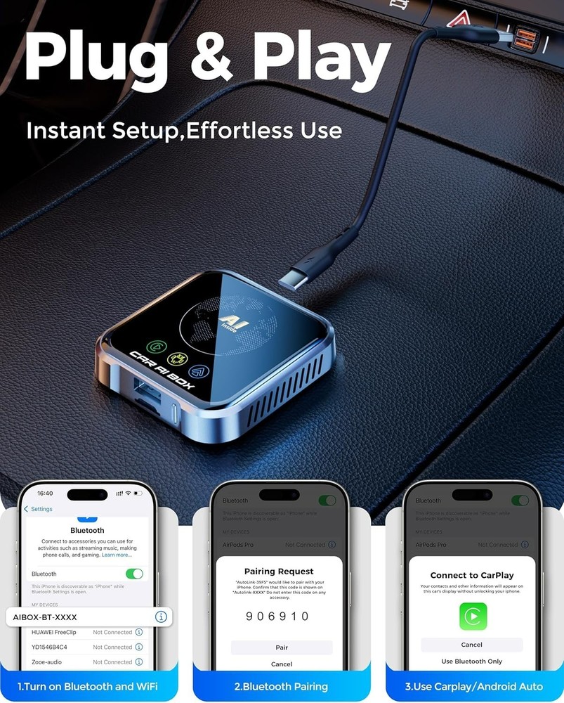 Magic AI Wireless CarPlay / Android Auto Upgrade Stream YouTube & Netflix