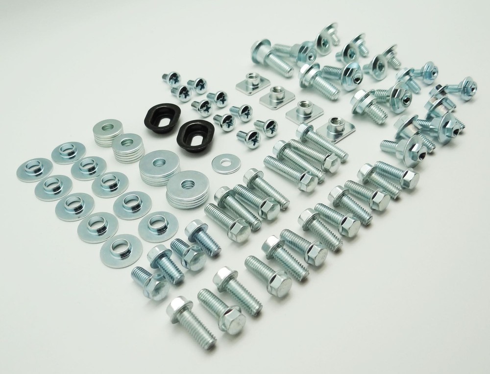 90Pc CRF Specbolt Plastics and Bodywork Bolt Fasteners Kit - Silver - One Size