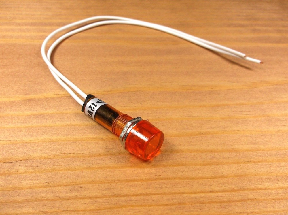 BBT 12 VDC Waterproof Hi-Profile Amber LED Indicator Light