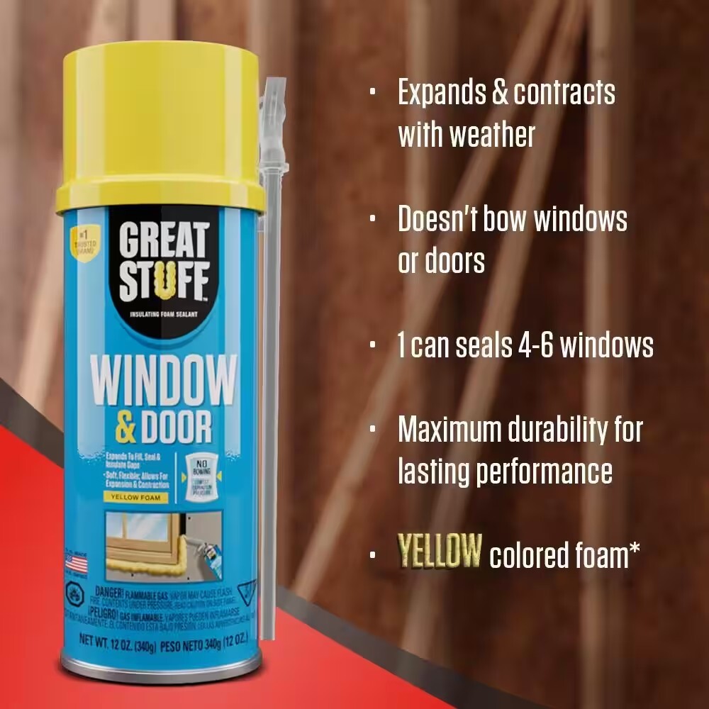 12 oz. Window and Door Insulating Spray Foam Sealant - Energy-Efficient Solution