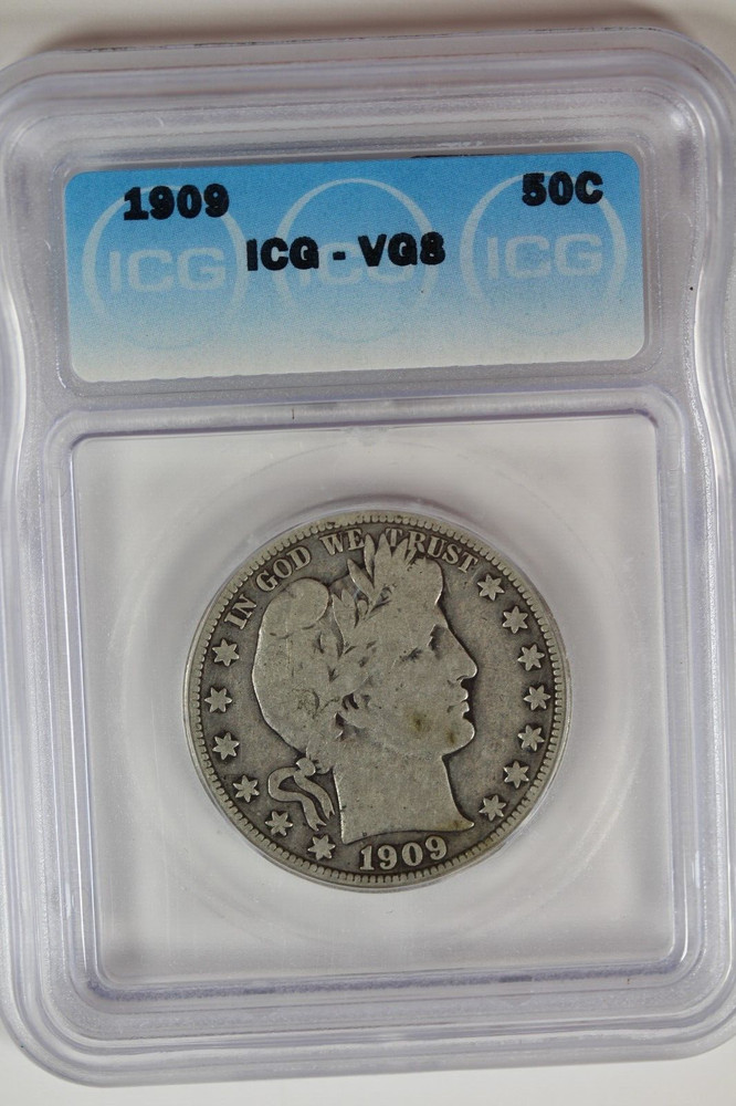 1909 Barber Half Dollar : ICG VG08