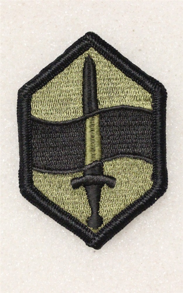 Army Patch: 460th Chemical Brigade - subdued, merrowed edge