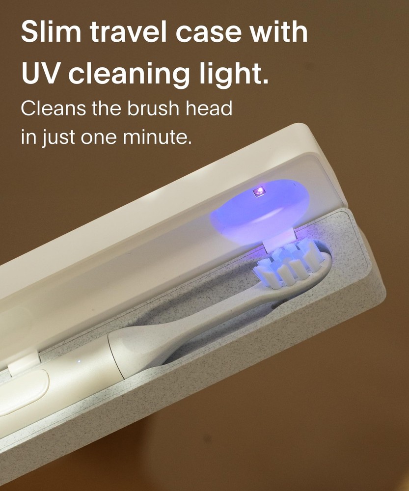 UV Sanitizing Clean & Charge Travel Case (White) - Official Brush Accessory
