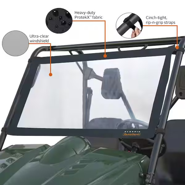 UTV Front Windshield for Polaris Ranger 2002 to 2008