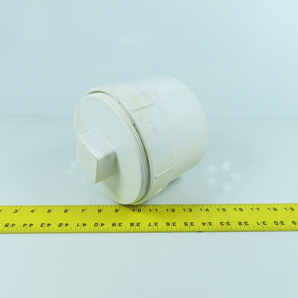 6" Slip PVC Cleanout Adapter With Threaded Plug