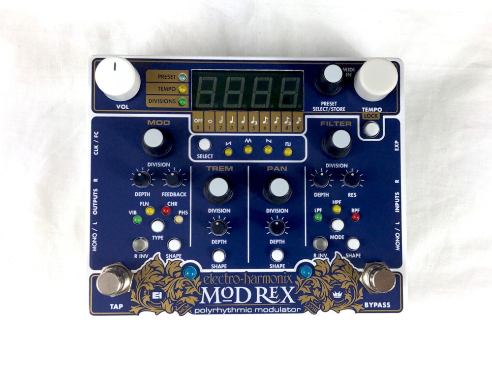 Used Electro-Harmonix EHX Mod Rex Polyrhythmic Modulator Pedal! Modrex!