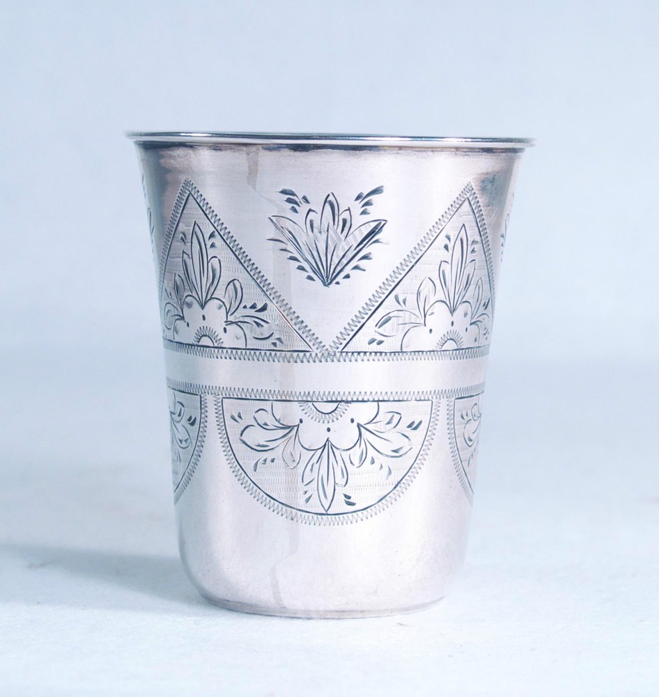 Antique Russian 84 Silver Wineglass