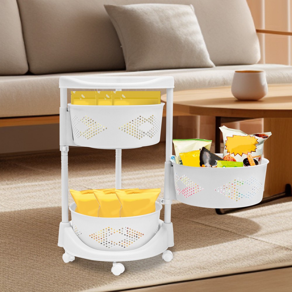 Multi-Layer Vegetable Rotating Basket Rack Fruit Snack Storage Kitchen Organizer