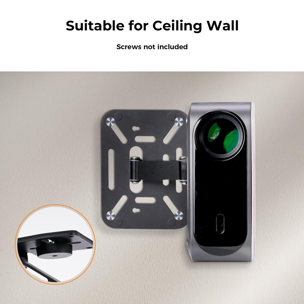 White UltraCompact Mini Projector Ceiling Wall Mount Stand 180 Rotation