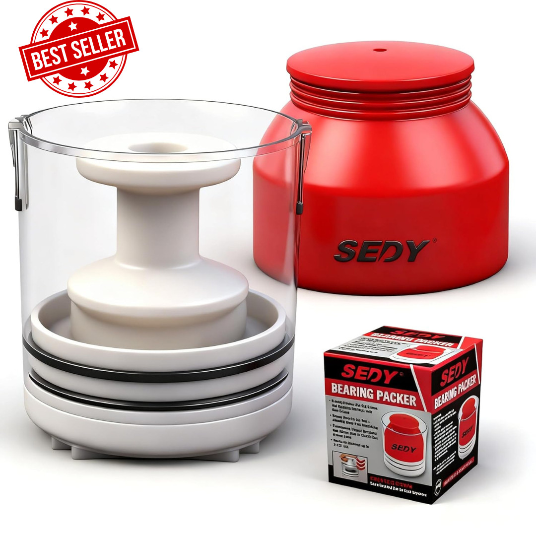 Premium Bearing Packer Kit - Effortlessly Flushes Old Grease and Repacks Wheel