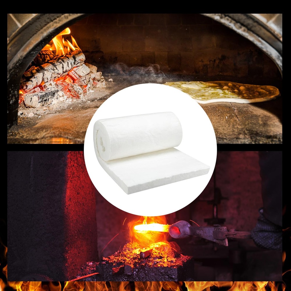 Ceramic Fiber Insulation 2" Thick x 16" x 48", Fireproof Insulation Baffle Ra...