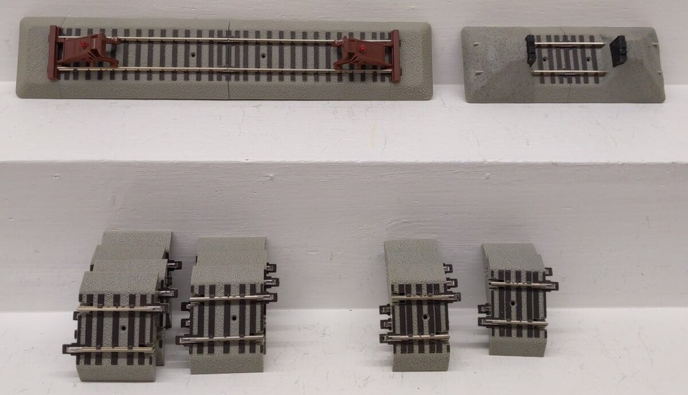 American Flyer S Scale Assorted FasTrack-Straight & Bumper [16] EX