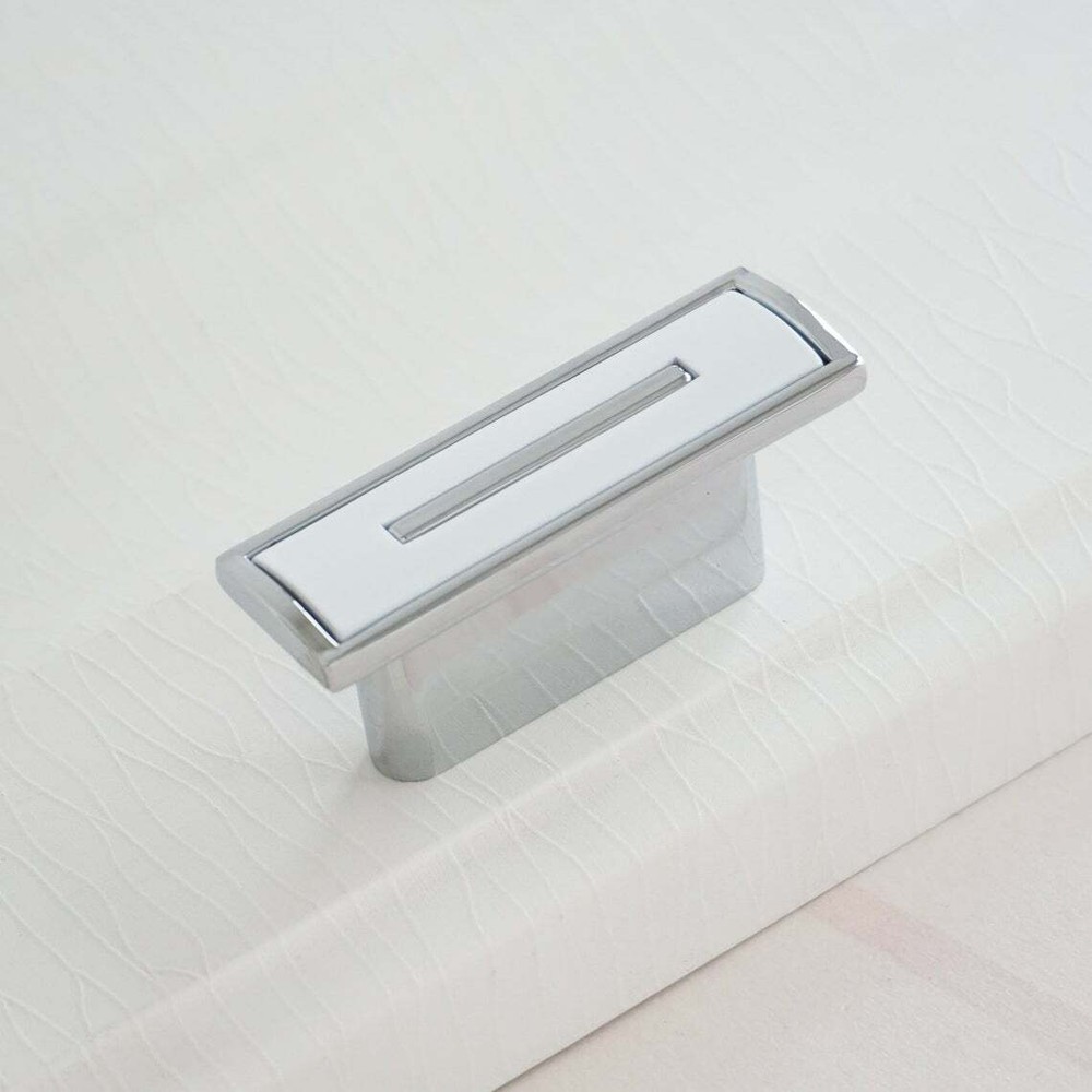 Cupboard Cabinet Pull Handles Chrome Silver White Kitchen Door Drawer Pull