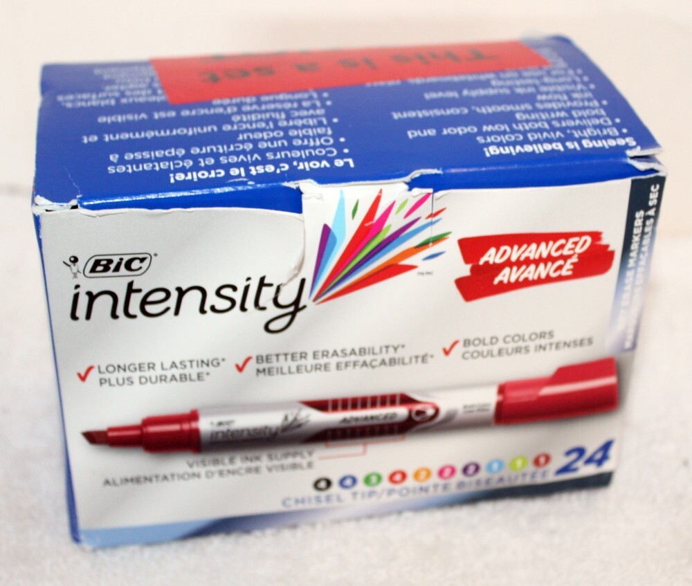 Bic Intensity Advanced Chisel Point Dry Erase Markers ~ 24 Count ~ Open Box #2