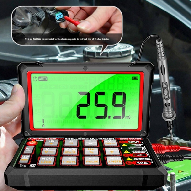Auto Repair Multimeter Digital AC/DC Voltmeter Ammeter Capacitance Tester BLACK