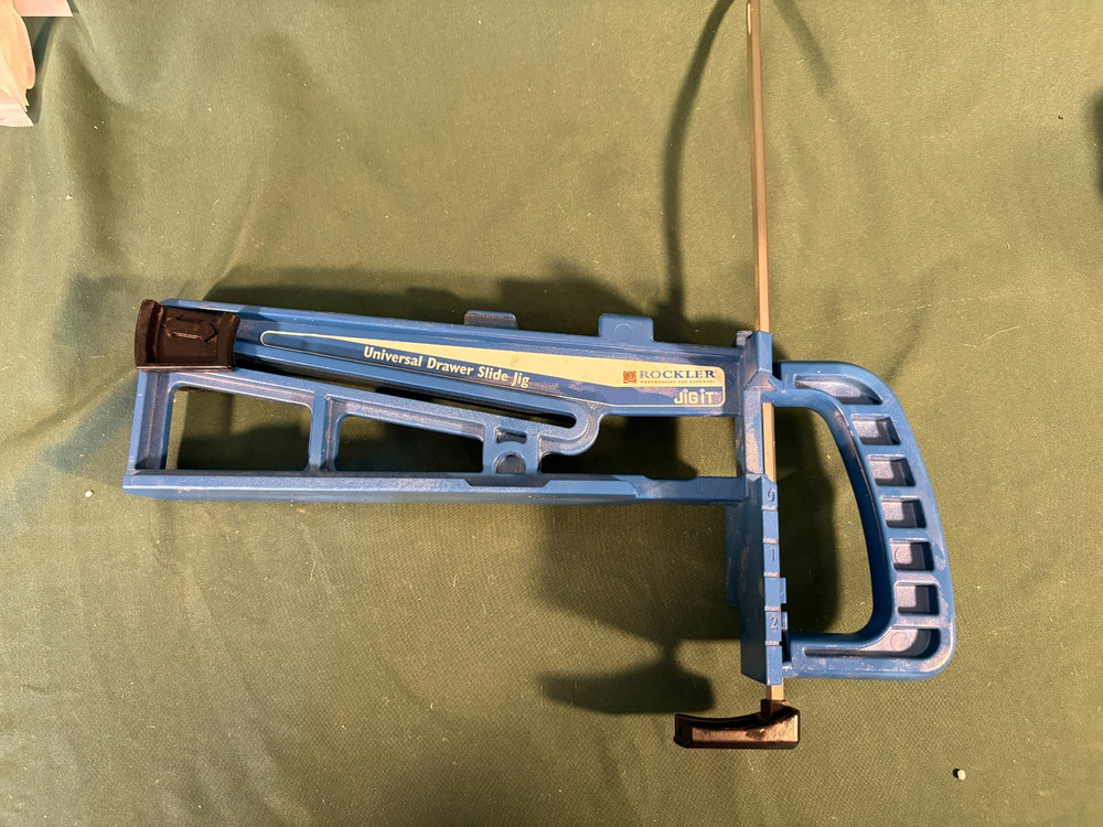 Rockler Universal Drawer Slide JigIt Tool Used