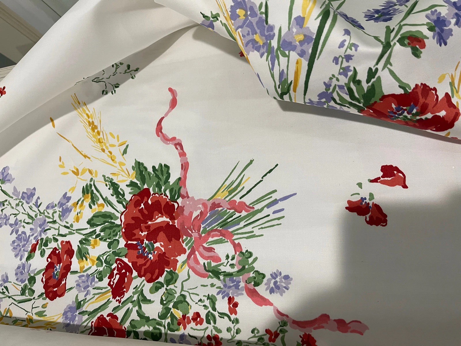 D. Porthault 100% Cotton Print 54” Fabric Projects Sateen Finish By Yard