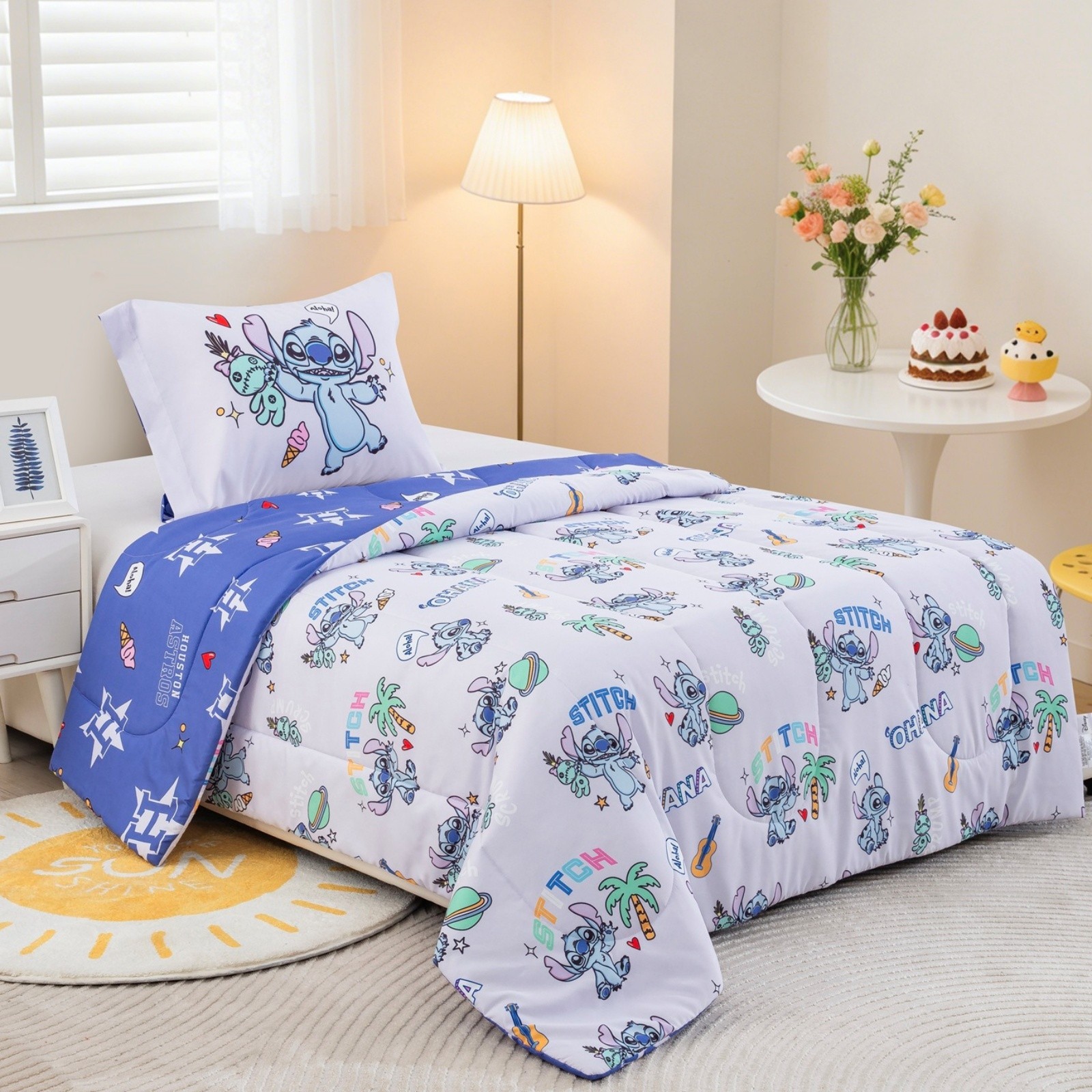 Disney +MLB 2/3PC TWIN/FULL KIDS COMFORTER COMPLETE BEDDING SET BED IN A BAG