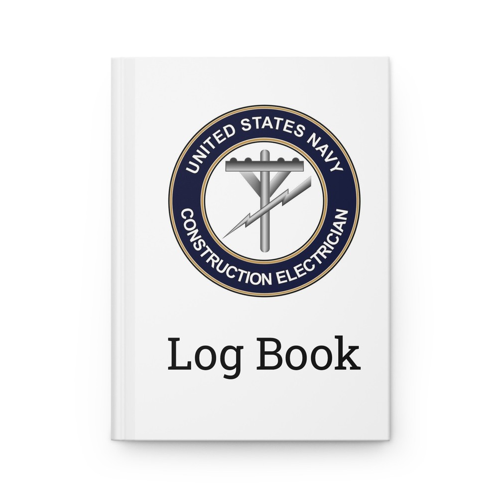 US Navy Construction Electrician Rating Log Book CE Emblem Journal