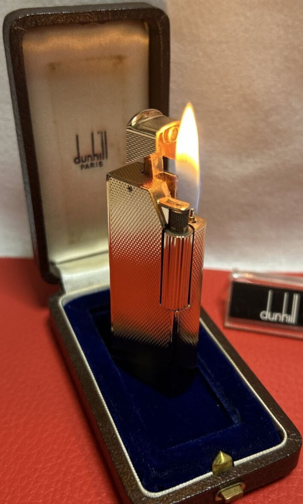 Overhauled Dunhill Rollagas lighter gold with box
