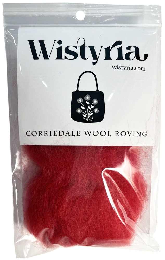 Wool Roving 12" .22oz Red