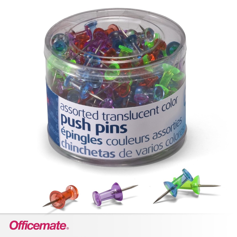 Officemate Translucent Push Pins (35710)