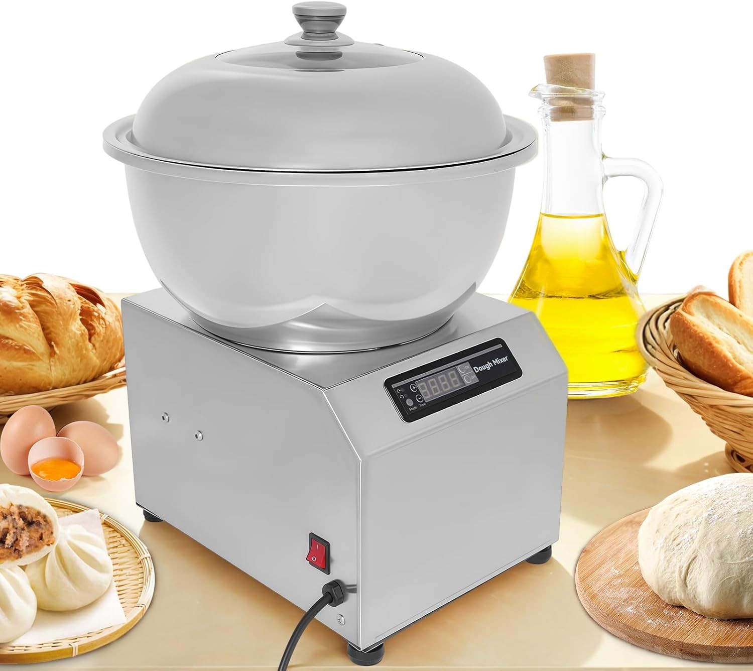 Commercial Electric Food Mixer Stand 8KG Dough Flour Mixer Machine Dual Rotation
