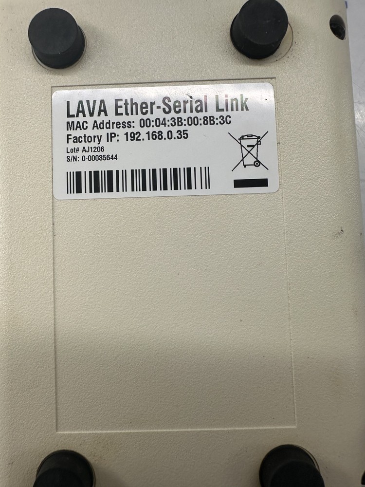 LAVA RS-232 DUAL SERIAL CONTROLLER ETHER-SERIAL LINK