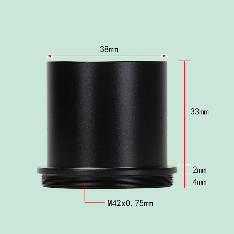 M42X0.75 Thread Microscope Adapter Camera Eyepiece Tube 38mm